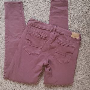 🍂 AE Maroon Super Low Jeggings